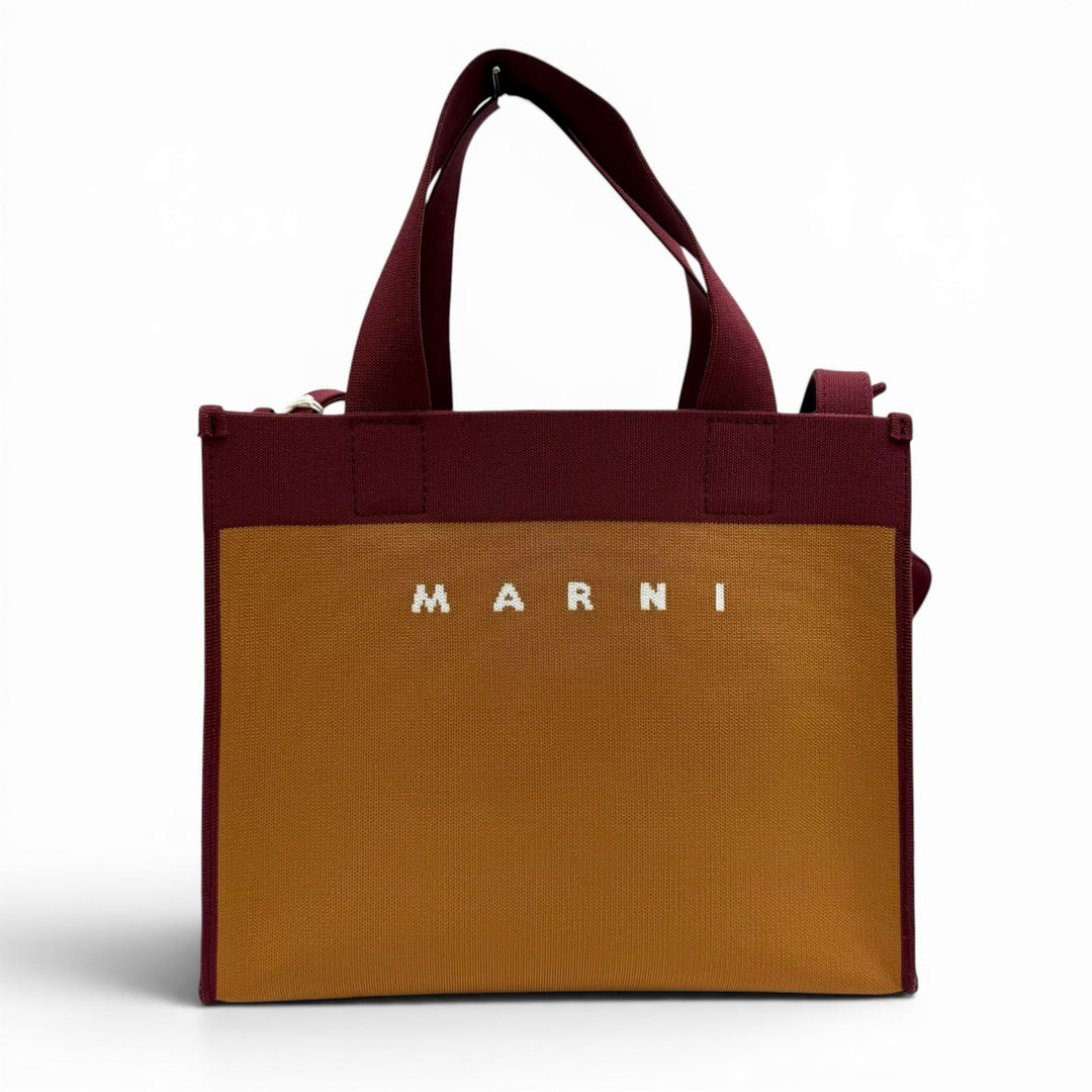 Pristine MARNI Tote Bag Logo Jacquard 2-Way Shoulder Bag polyester SHMP0083A0
