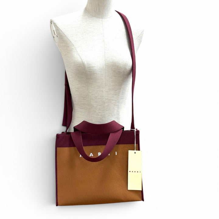 Pristine MARNI Tote Bag Logo Jacquard 2-Way Shoulder Bag polyester SHMP0083A0