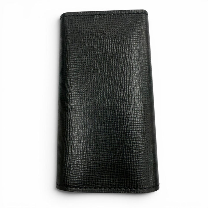 Excellent Valextra Key holder six hooks black leather mens
