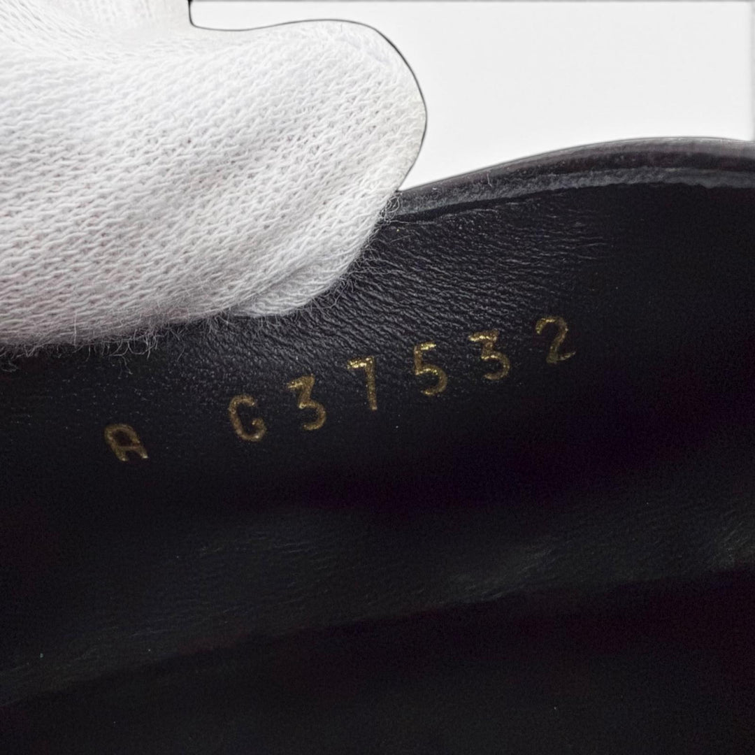 Very Good CHANEL pumps COCO Mark black leather Women 39 G37532