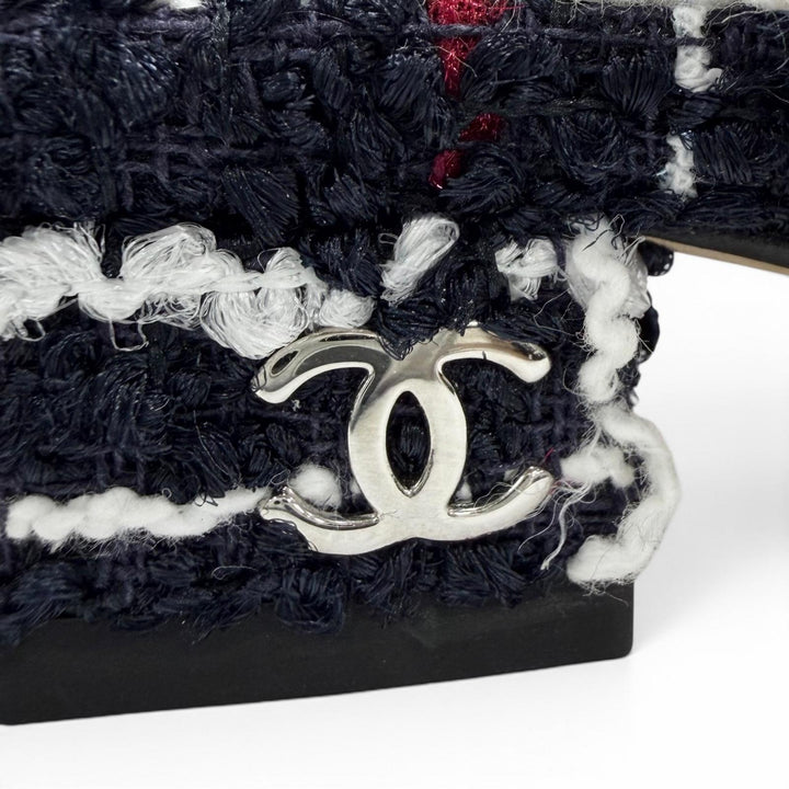 Excellent CHANEL pumps COCO MarkMetal Tweed Slingback Multi Women 36 G31319