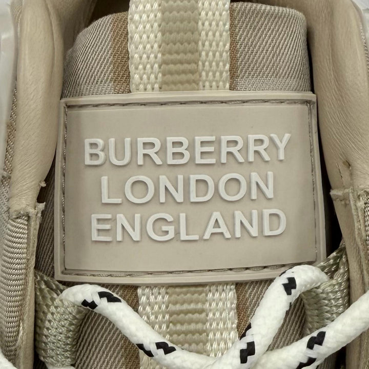 Pristine BURBERRY sneakers Arthur Logo Rubber Check Pattern beige 36.5 8054115