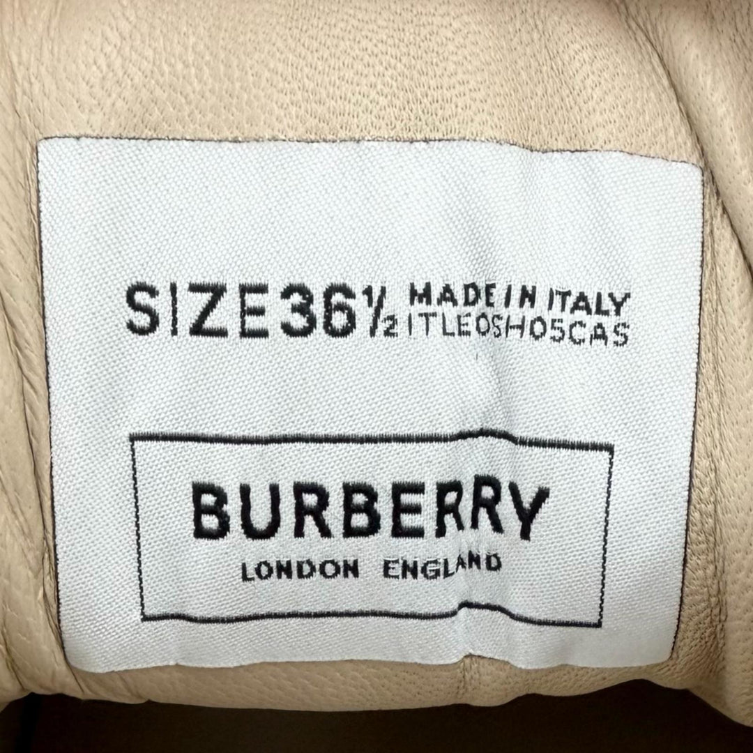 Pristine BURBERRY sneakers Arthur Logo Rubber Check Pattern beige 36.5 8054115