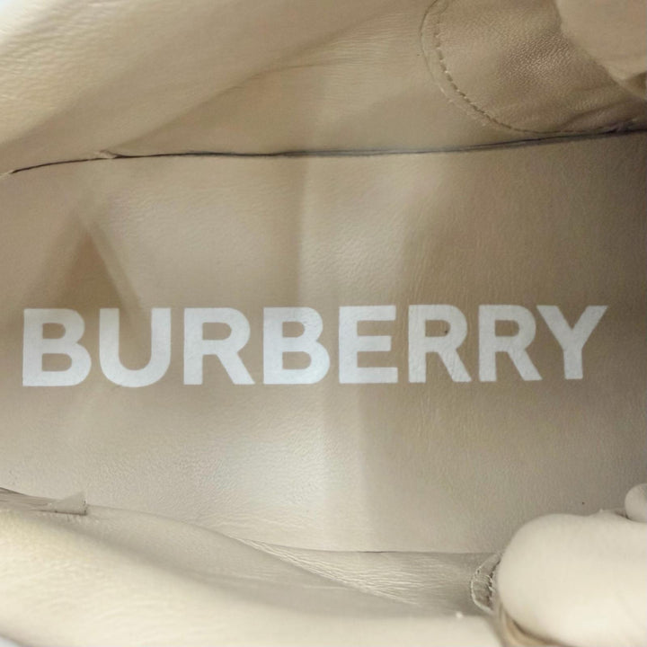 Pristine BURBERRY sneakers Arthur Logo Rubber Check Pattern beige 36.5 8054115