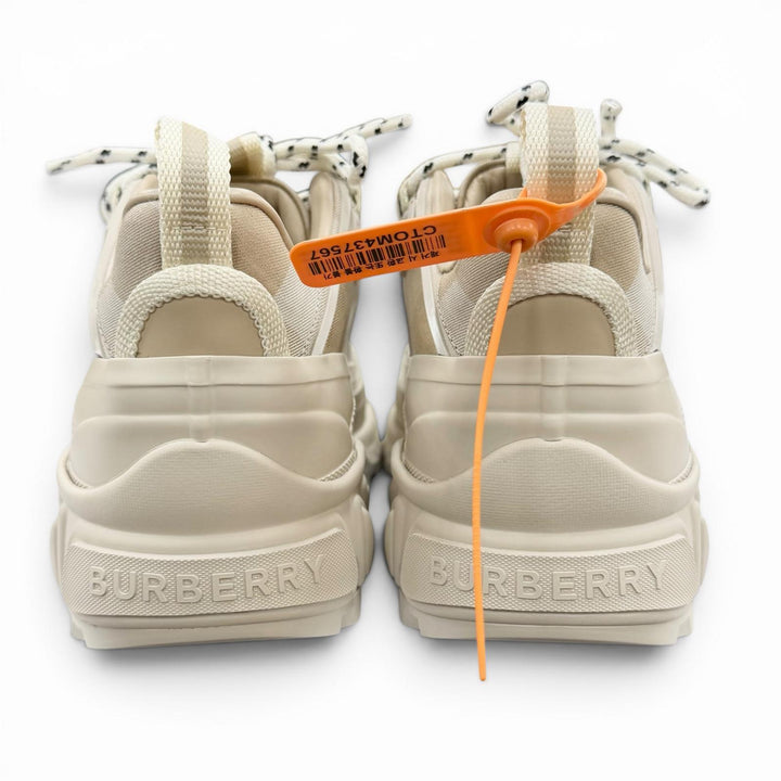 Pristine BURBERRY sneakers Arthur Logo Rubber Check Pattern beige 36.5 8054115