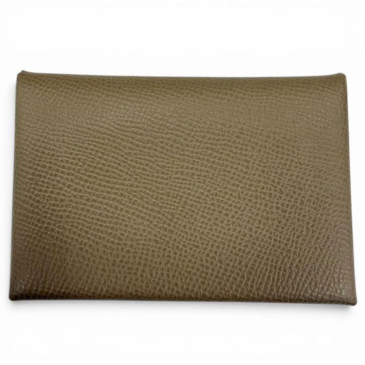 Pristine HERMES Card Case Calvi Pass Case Card Case Epsom Leather Women