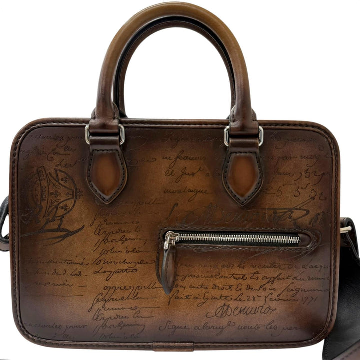 Excellent BERLUTI Shoulder Bag Un Jour Gulliver Messenger Calligraphy