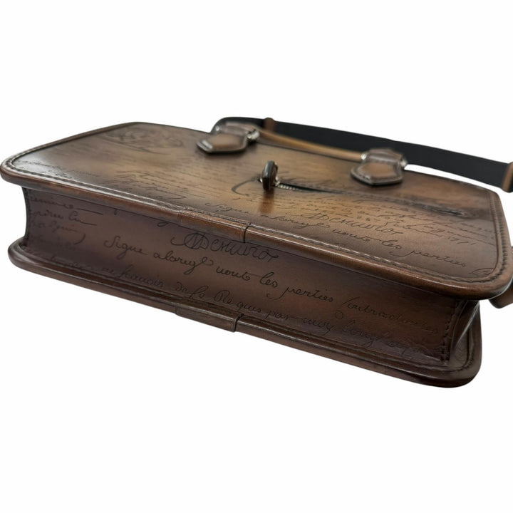 Excellent BERLUTI Shoulder Bag Un Jour Gulliver Messenger Calligraphy