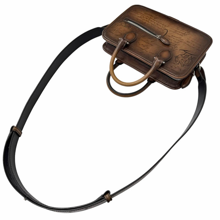Excellent BERLUTI Shoulder Bag Un Jour Gulliver Messenger Calligraphy