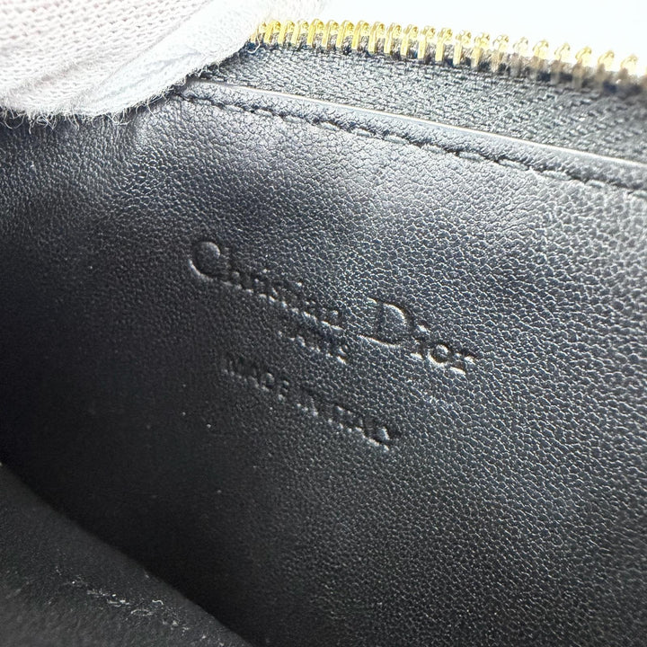 Very Good Christian Dior Lady Dior Cosmos zip card holder Fragment case