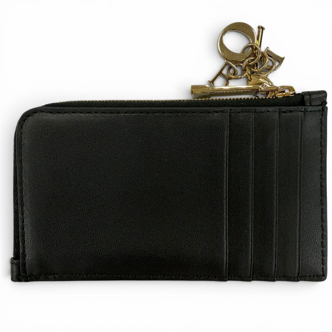 Very Good Christian Dior Lady Dior Cosmos zip card holder Fragment case