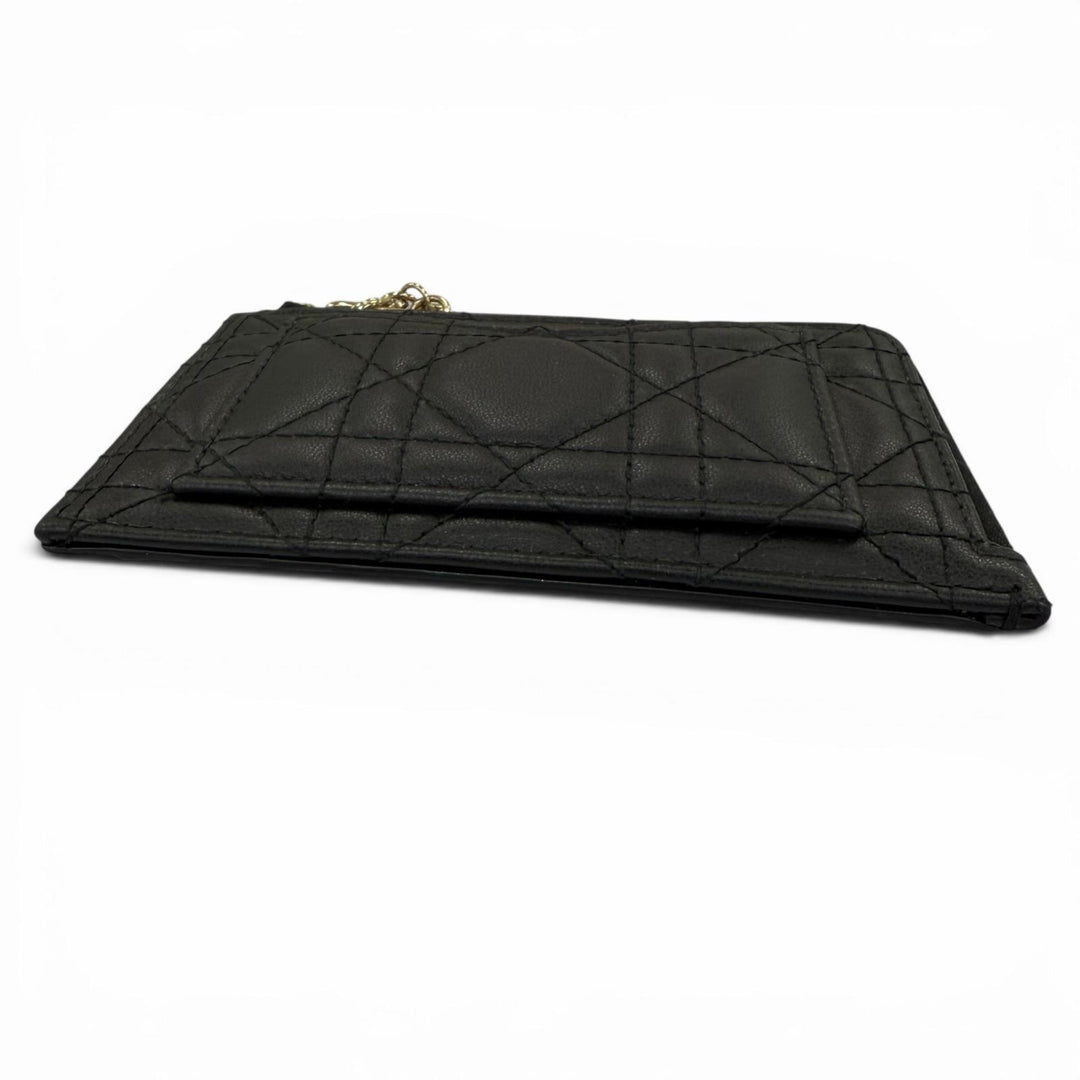 Very Good Christian Dior Lady Dior Cosmos zip card holder Fragment case