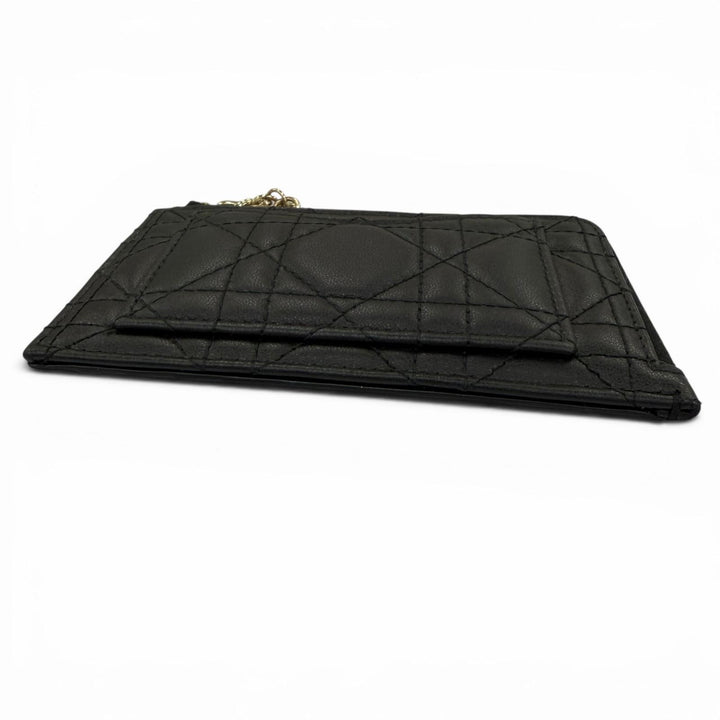 Very Good Christian Dior Lady Dior Cosmos zip card holder Fragment case