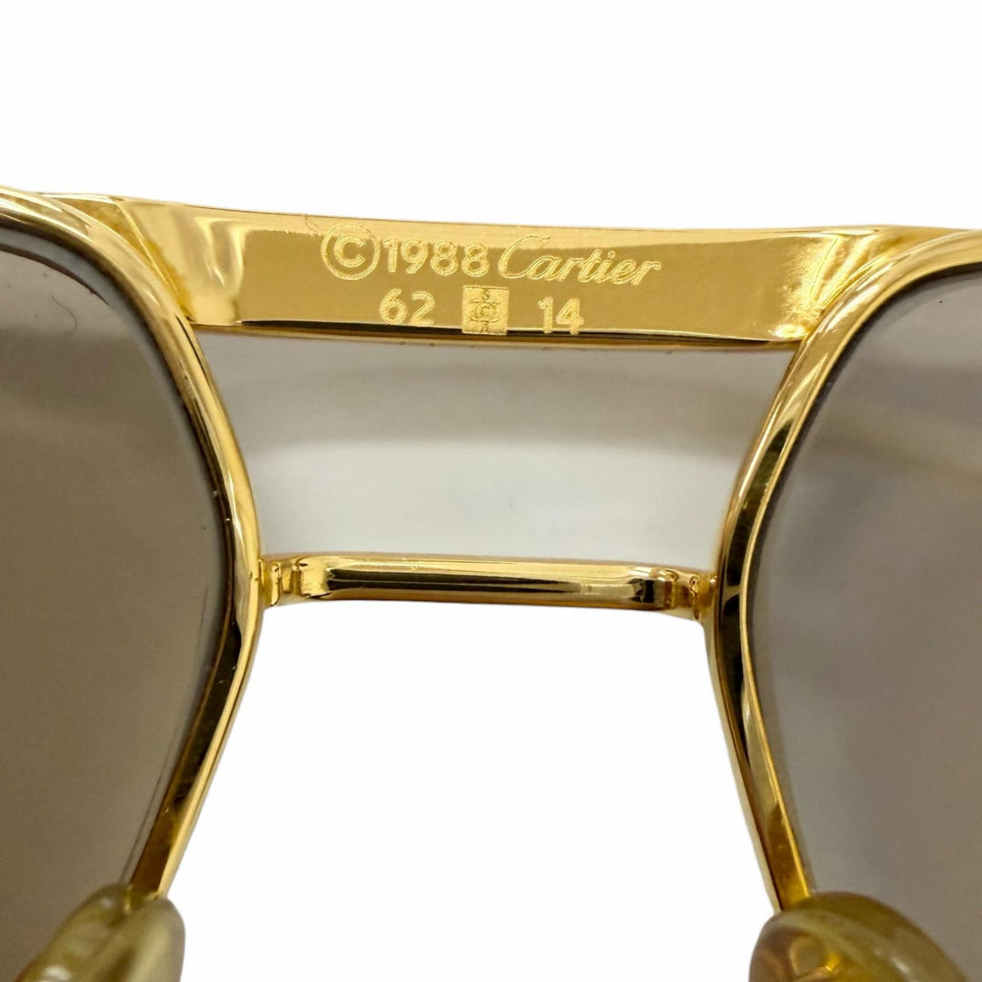 Excellent Cartier sunglasses Trinity Two Bridges gold mens
