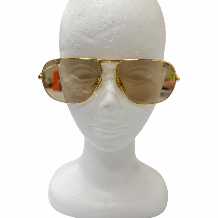 Excellent Cartier sunglasses Trinity Two Bridges gold mens