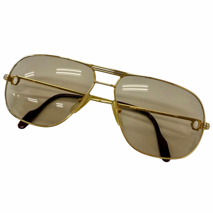 Excellent Cartier sunglasses Trinity Two Bridges gold mens