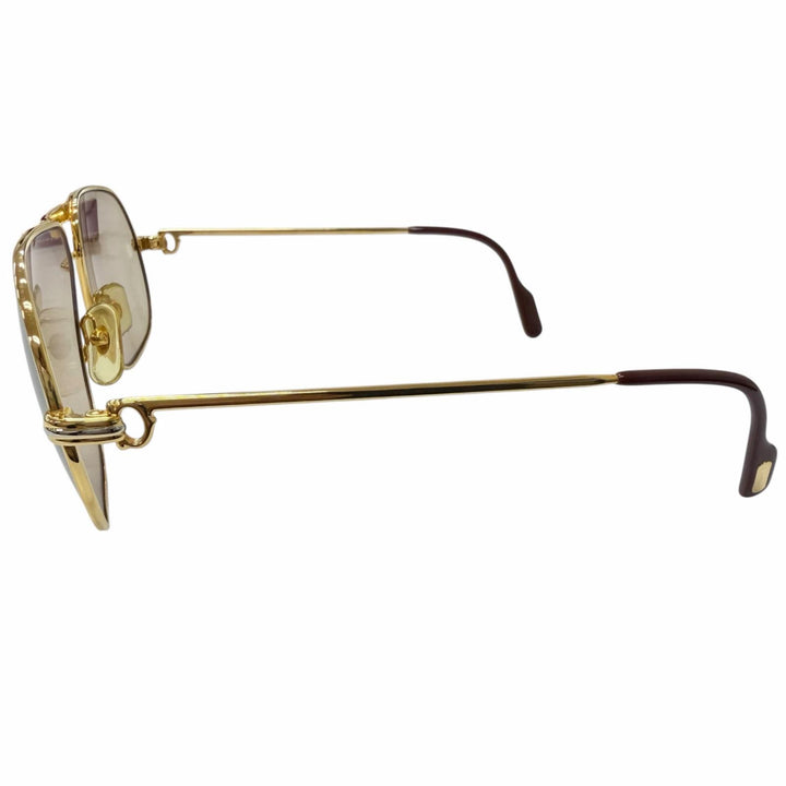 Excellent Cartier sunglasses Trinity Two Bridges gold mens