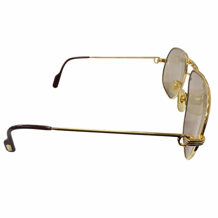 Excellent Cartier sunglasses Trinity Two Bridges gold mens