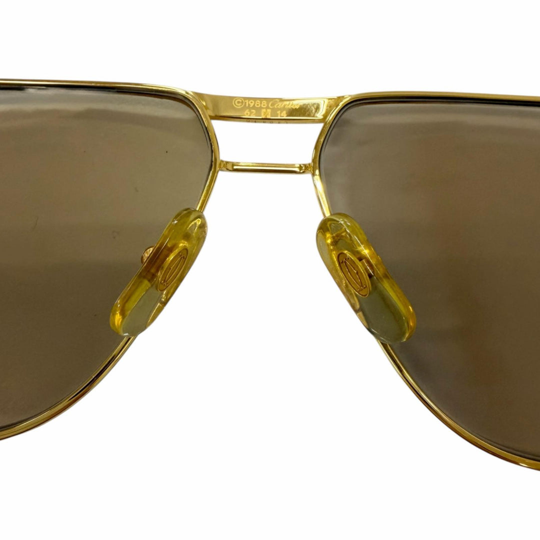 Excellent Cartier sunglasses Trinity Two Bridges gold mens