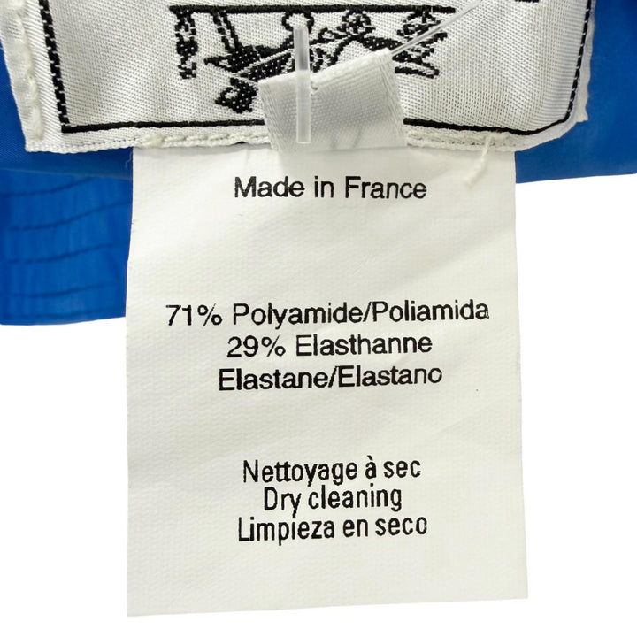 Pristine HERMES hat MAGIC TOILOVENT H Logo Zip Bucket Hat blue polyamide mens