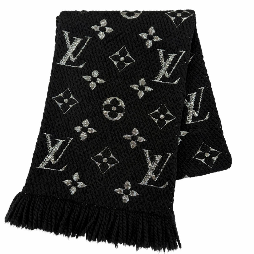 Great LOUIS VUITTON Scarf Escalp Logomania Shine With fringe wool Women M75833