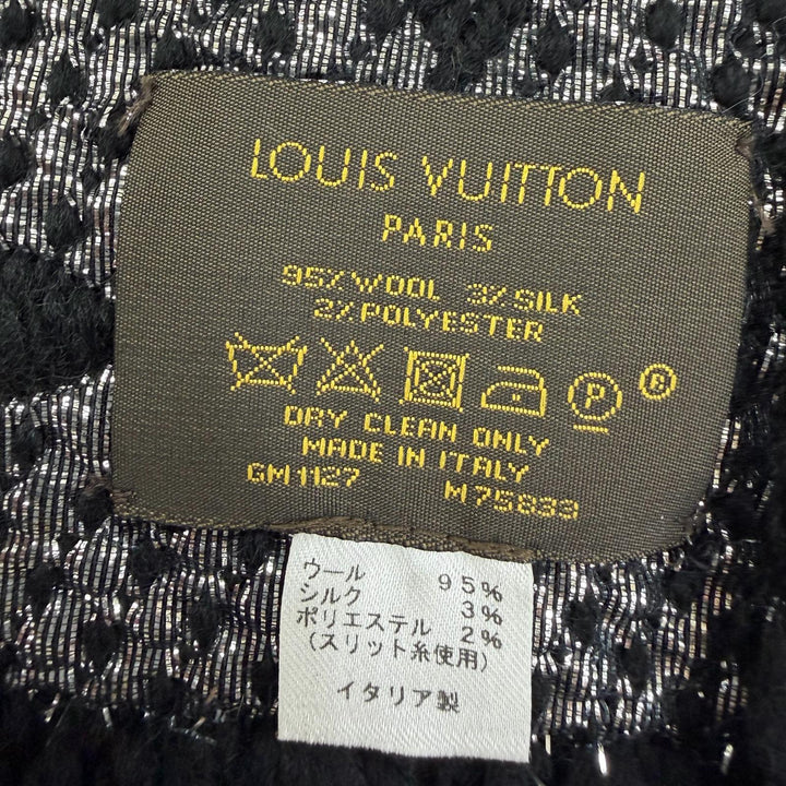 Great LOUIS VUITTON Scarf Escalp Logomania Shine With fringe wool Women M75833