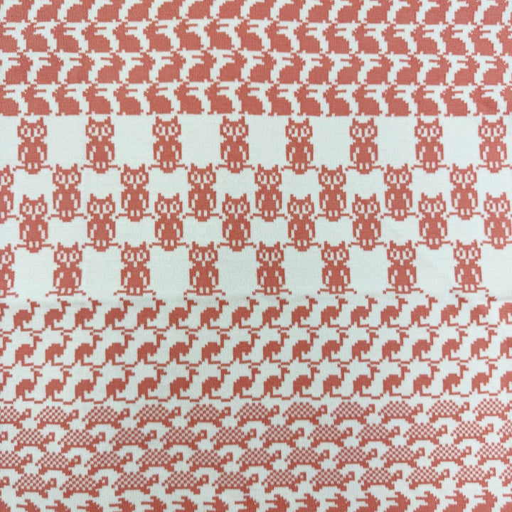 Pristine HERMES blanket Plaid Tricot Animo Pixel Knit Coral cotton Women