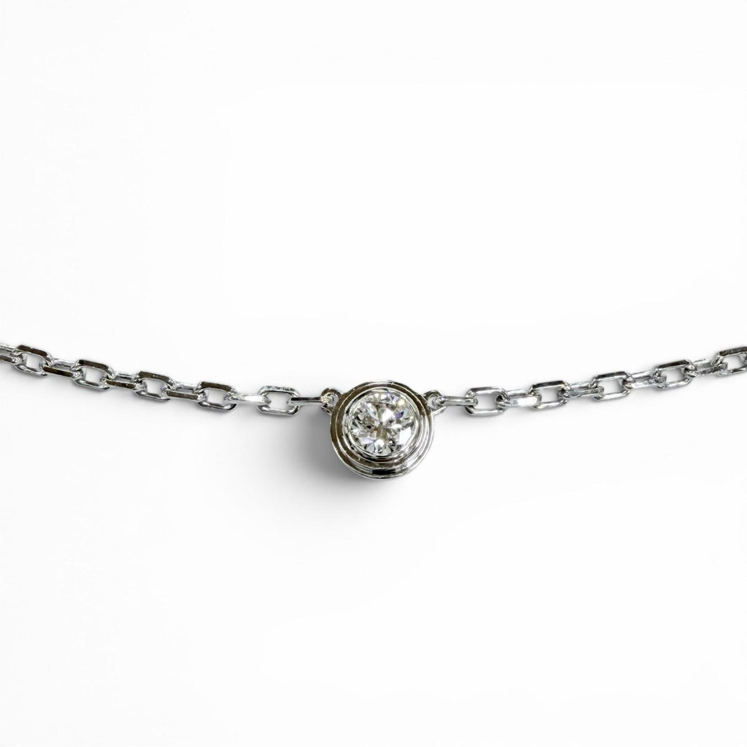 Great Cartier Necklace Damour Small SM White gold 750 Women B7215900