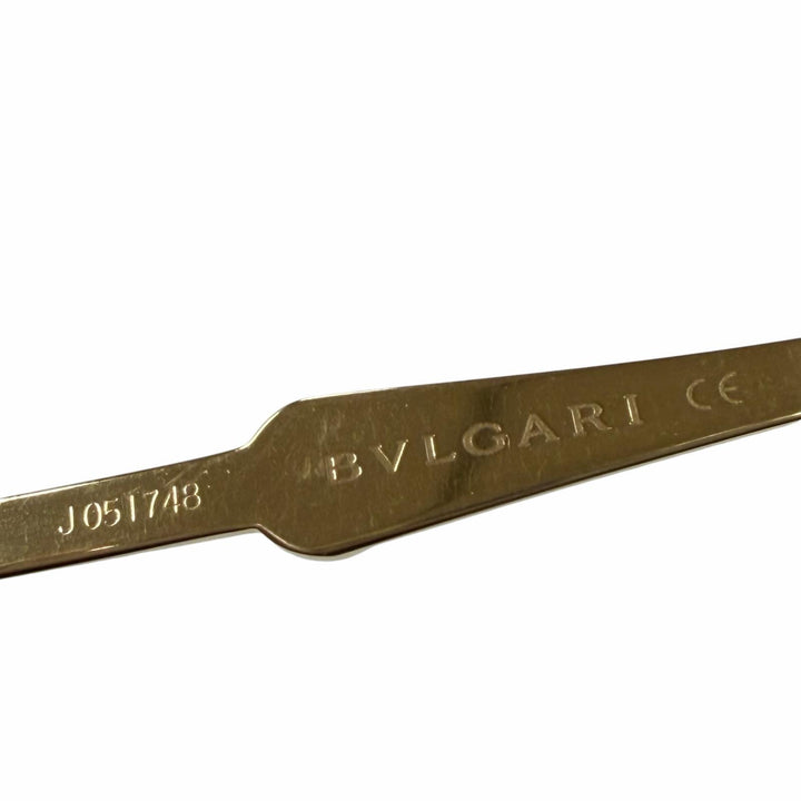 Good BVLGARI Glasses Square Brown demi 18K mens