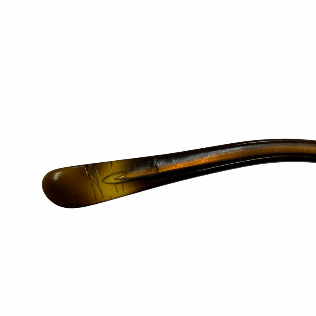 Good BVLGARI Glasses Square Brown demi 18K mens