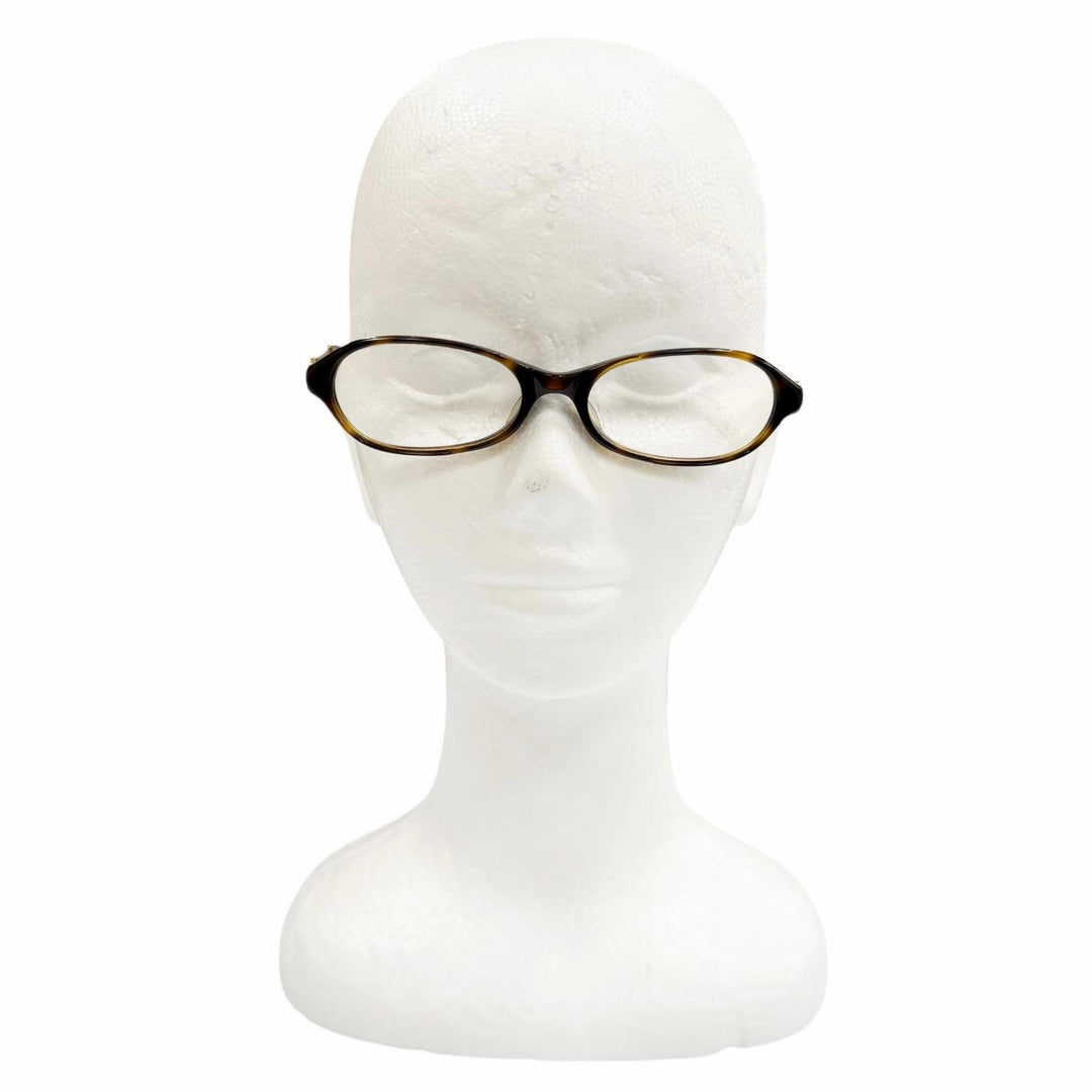 Good BVLGARI Glasses Square Brown demi 18K mens