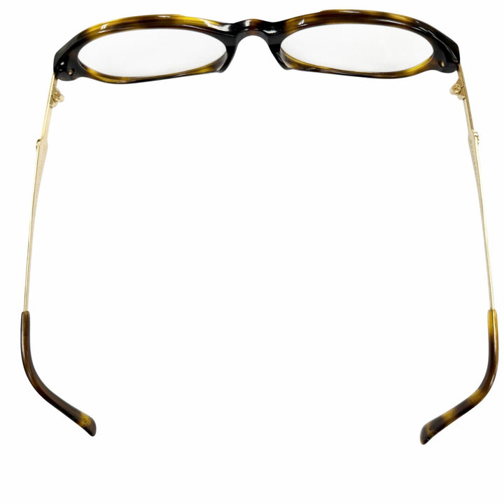 Good BVLGARI Glasses Square Brown demi 18K mens