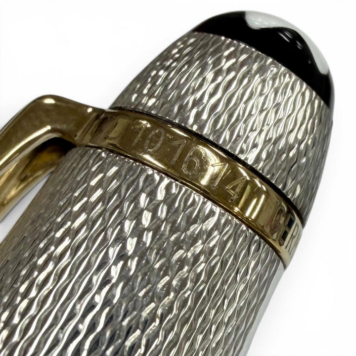 Excellent MONTBLANC fountain pen Meisterstück 1446 Solitaire Silver 18K mens