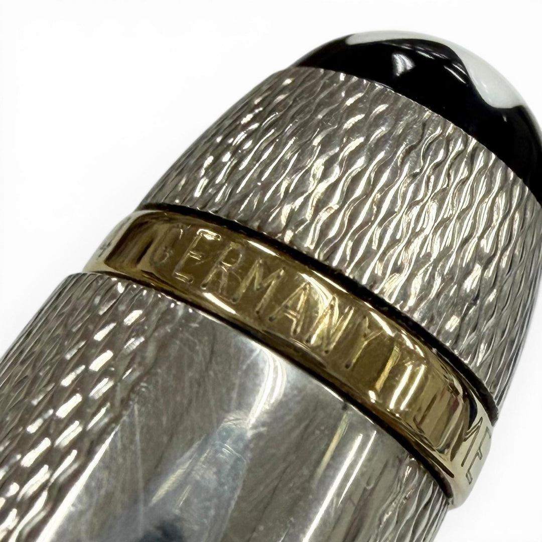 Excellent MONTBLANC fountain pen Meisterstück 1446 Solitaire Silver 18K mens