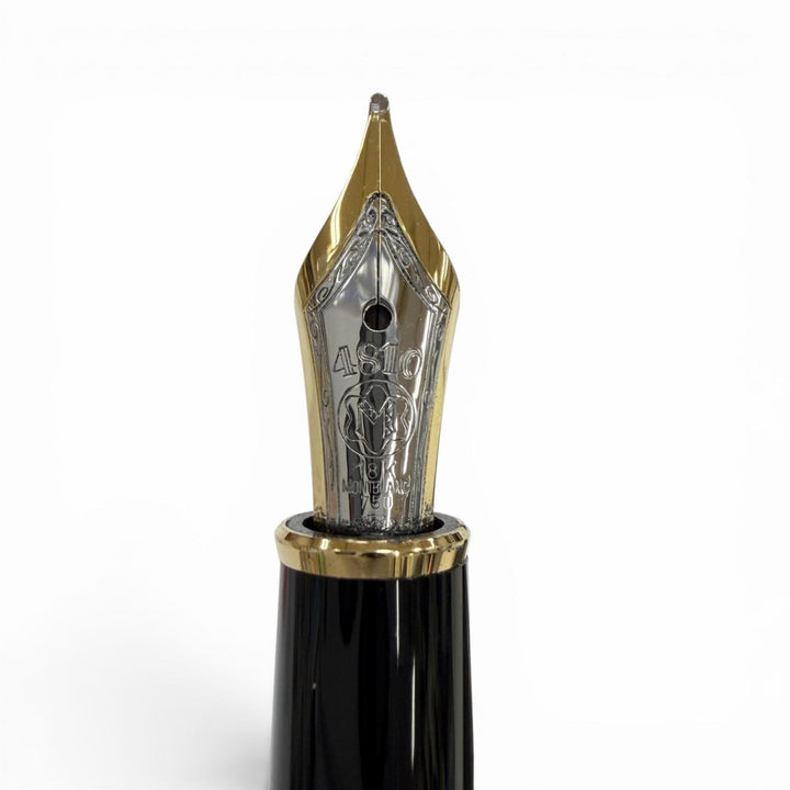 Excellent MONTBLANC fountain pen Meisterstück 1446 Solitaire Silver 18K mens