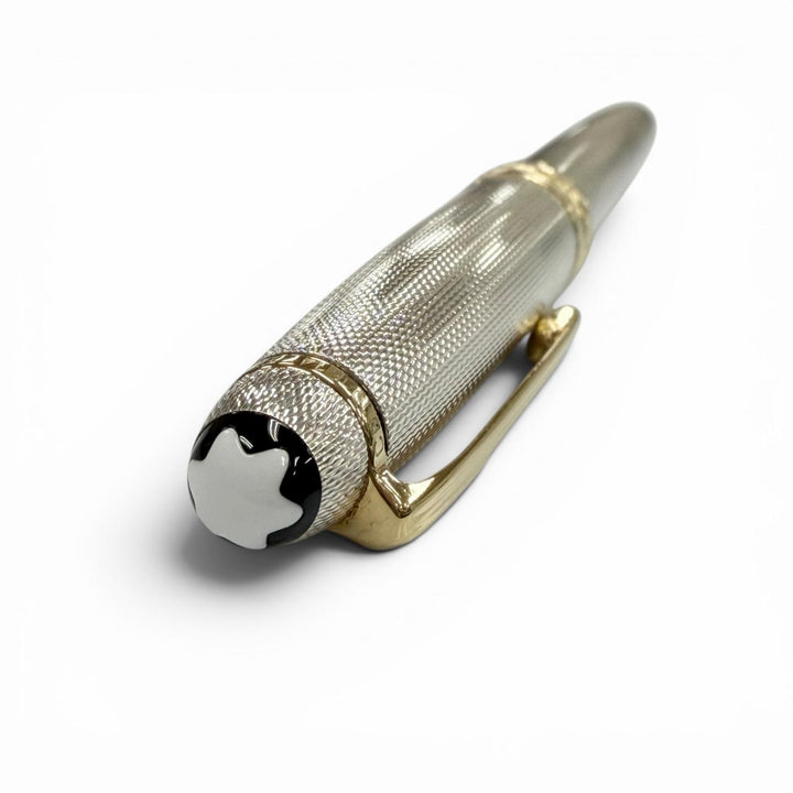 Excellent MONTBLANC fountain pen Meisterstück 1446 Solitaire Silver 18K mens