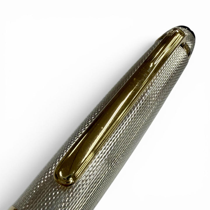Excellent MONTBLANC fountain pen Meisterstück 1446 Solitaire Silver 18K mens