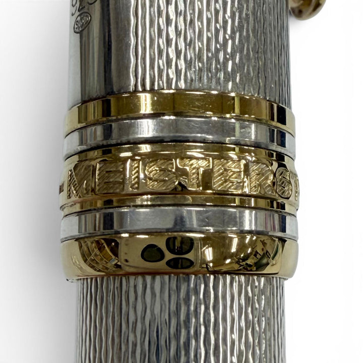 Excellent MONTBLANC fountain pen Meisterstück 1446 Solitaire Silver 18K mens
