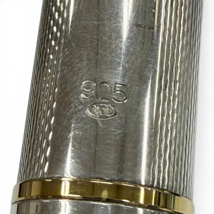 Excellent MONTBLANC fountain pen Meisterstück 1446 Solitaire Silver 18K mens