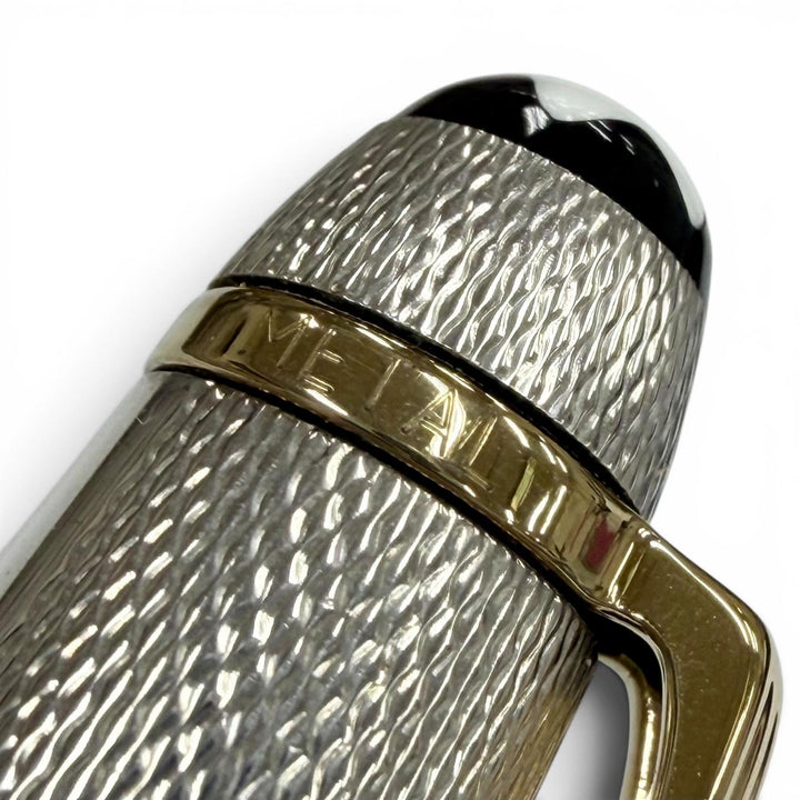 Excellent MONTBLANC fountain pen Meisterstück 1446 Solitaire Silver 18K mens