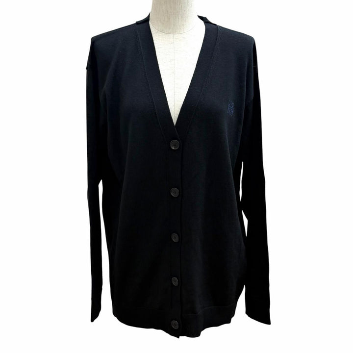 Pristine LOEWE cardigan anagram embroidery V-neck knit wool S Q825Y16K04