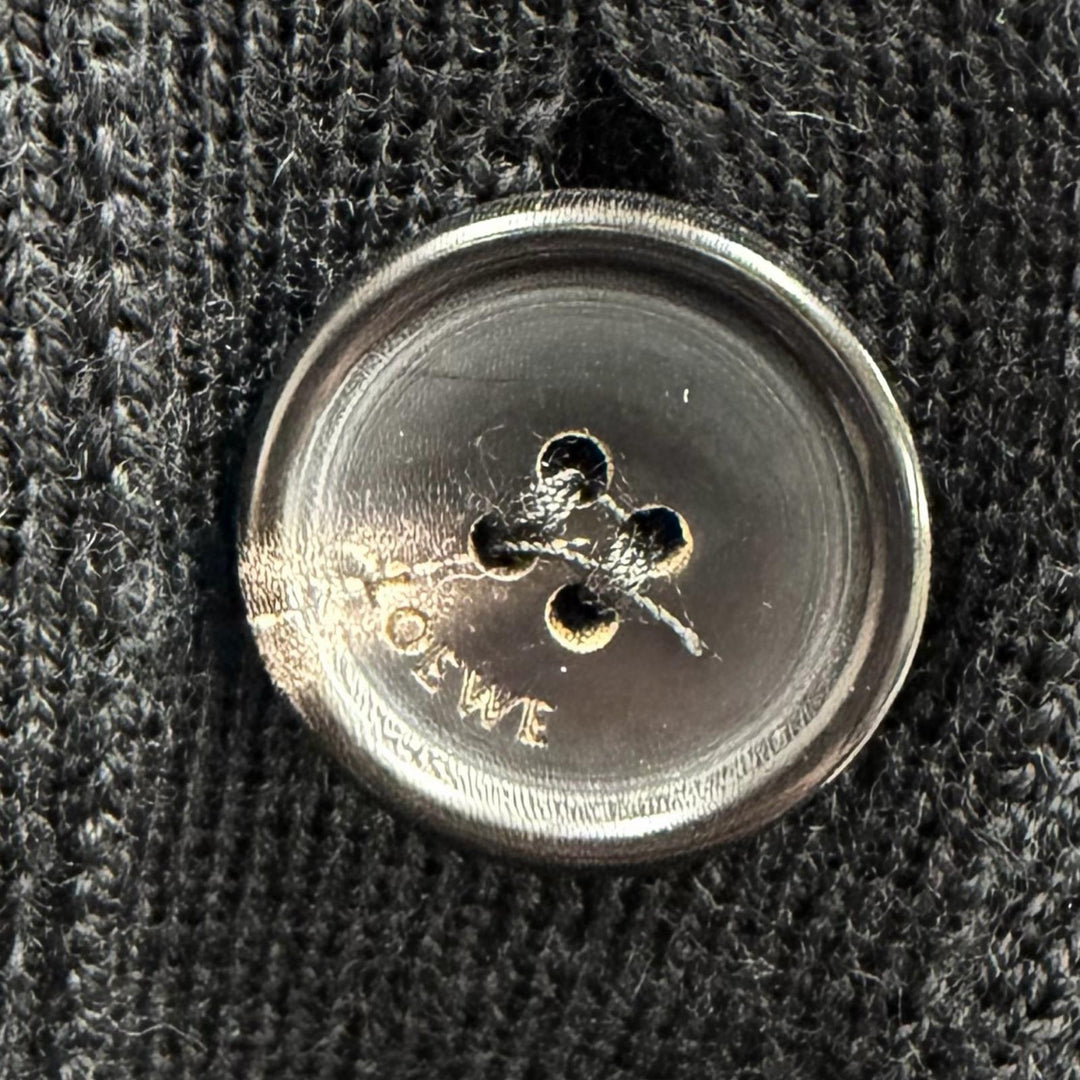 Pristine LOEWE cardigan anagram embroidery V-neck knit wool S Q825Y16K04