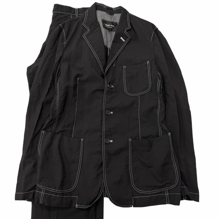 Great COMME des GARCONS HOMME DEUX two-piece set Stitch design black