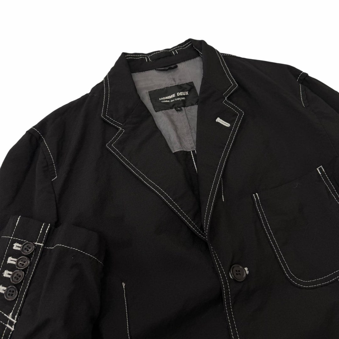 Great COMME des GARCONS HOMME DEUX two-piece set Stitch design black