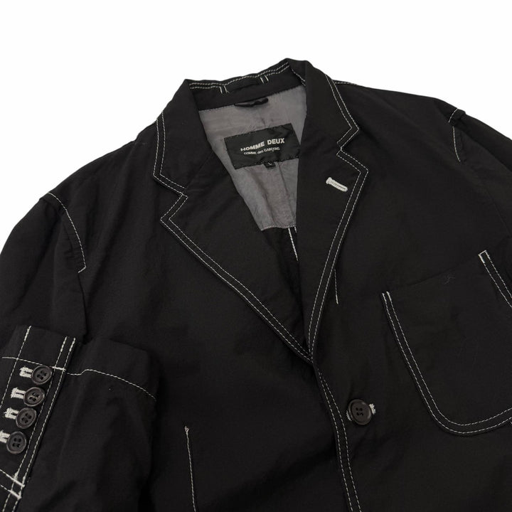 Great COMME des GARCONS HOMME DEUX two-piece set Stitch design black