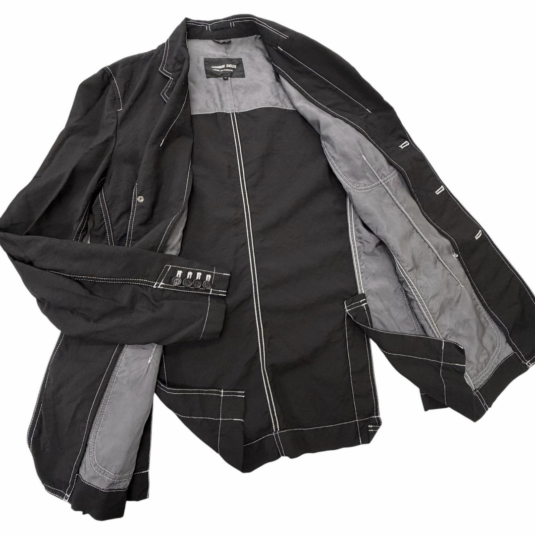 Great COMME des GARCONS HOMME DEUX two-piece set Stitch design black