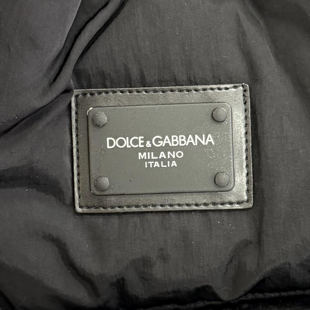 Great DOLCE&GABBANA Down jacket Black tag, with logo, hooded blacks 44
