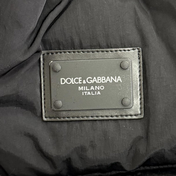 Great DOLCE&GABBANA Down jacket Black tag, with logo, hooded blacks 44