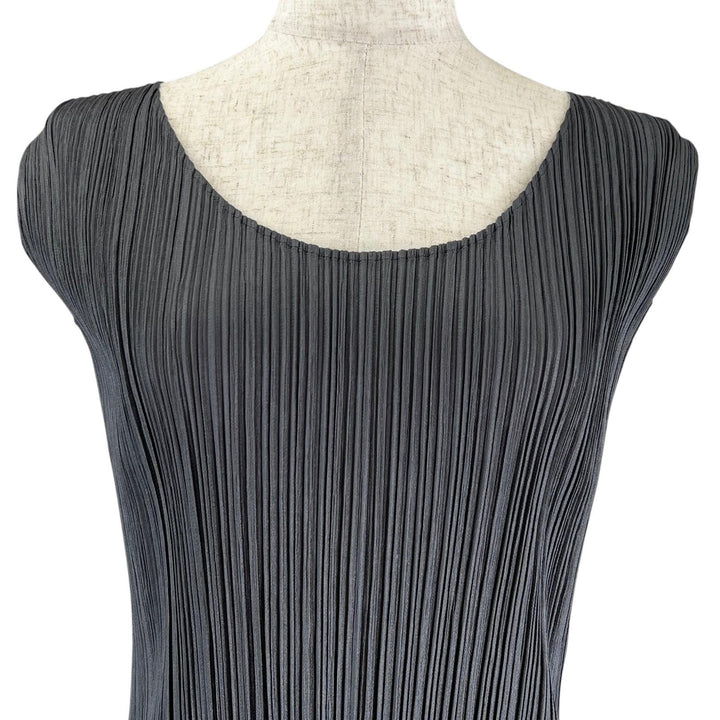Excellent PLEATS PLEASE one piece long gray polyester Women 3 PP05-JH001