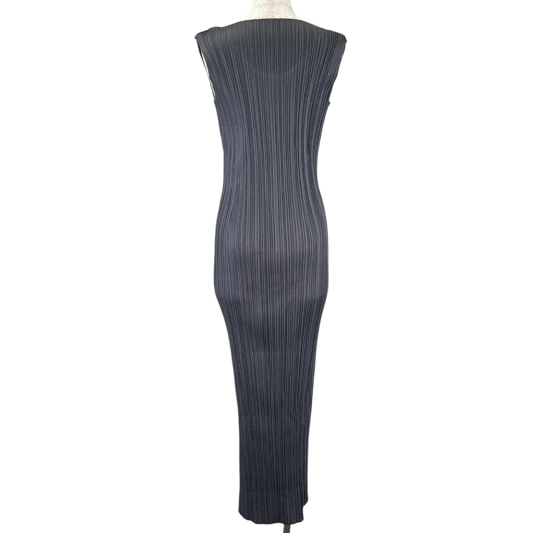 Excellent PLEATS PLEASE one piece long gray polyester Women 3 PP05-JH001